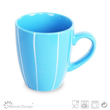 12oz Taza de café colorida con línea blanca